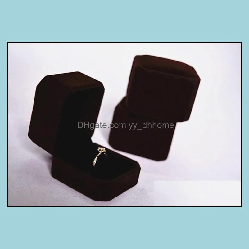 velvet jewelry boxes 5*5.5*4cm ring earrings box packing cajas de regalo gift boxes caixas para presente wholesale free ship0016pack