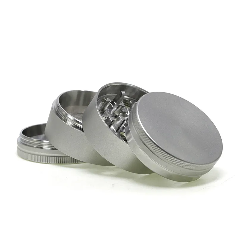 Stainless steel grinders smoke grinder diameter 50mm 63mm 2 parts four layers flannelette bag herb crusher