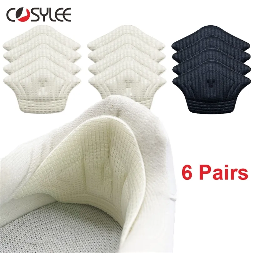 6pair12pcs Insoles Heel Pads Lightweight For Sport Shoes Adjustable Size Back Sticker Antiwear Feet Pad Cushion Insole Heel 220713