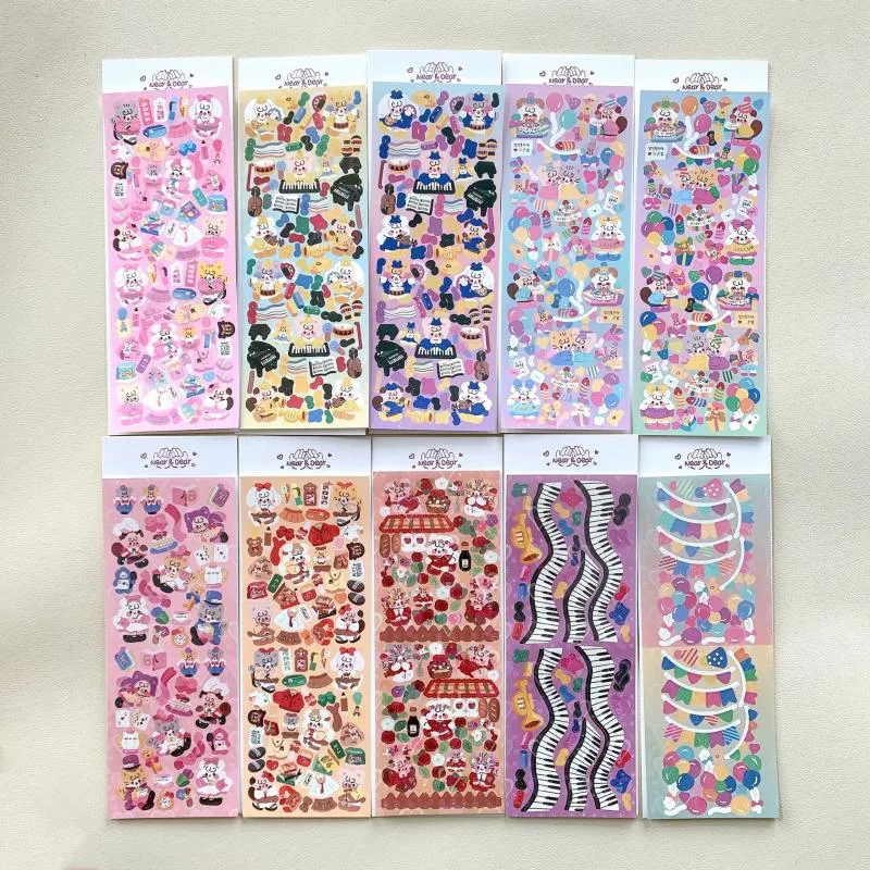 Gift Wrap Korean ins liten volym Happy Life Stickers Diy Scrapbook Mobiltelefon Dagbokstjärna Chasing DecorationGift Giftoft