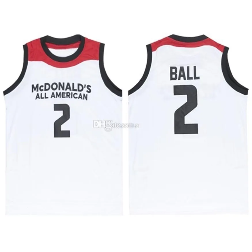 Nikivip Lonzo Ball #2 All American Retro Basketball Jersey Men's Szygowane niestandardowe