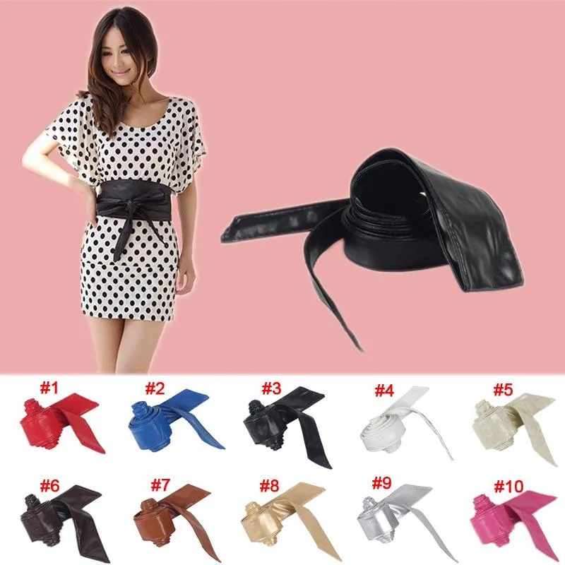 Belts Fashion Women PU Leather Bowknot Belt Decoration Soft Waistband Bow Wild Wide Waist Girdle Luxury