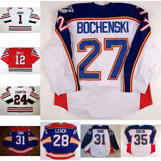 UF Norfolk Admirals 1 Adam Munro 28 Jay Leach 35 Jonathan Boutin 31 Karri Ramo 27 Brandon Bochenski Steven Crampton Jack Skille Hockey Jersey