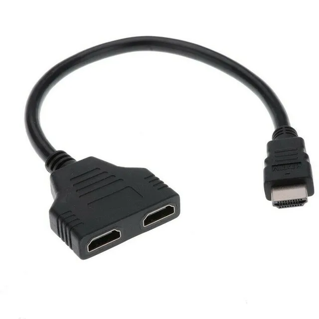 HD HDMI Cable 1080P V1.4 2 Dual Port Y Splitter Compatible Splitter One  Input To Two Output Adapter For Playstation TV Camera Convert From Hwx01,  $1.86