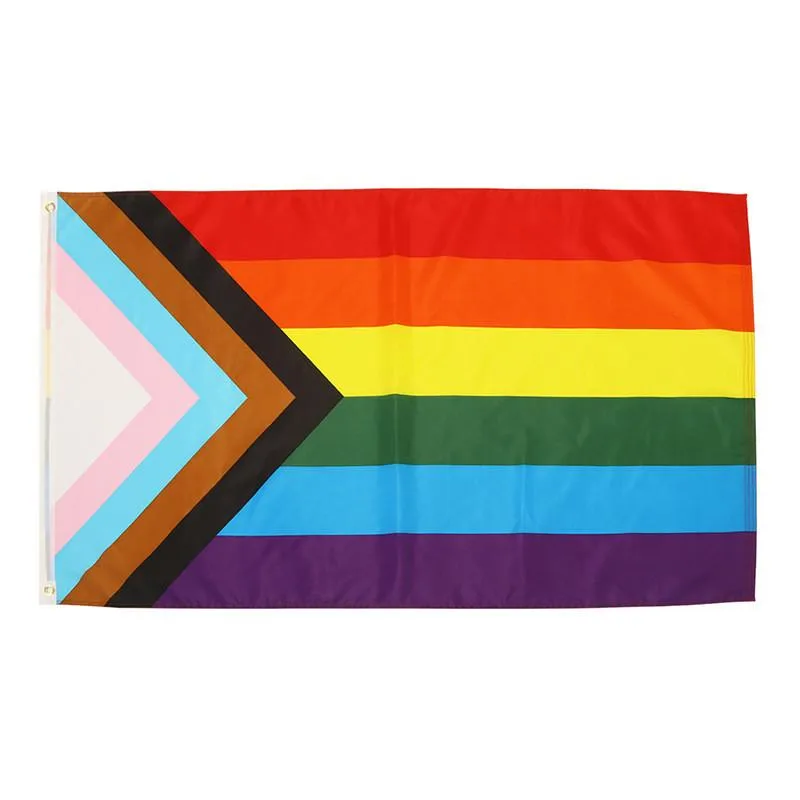 12 Designs 3x5fts 90x150cm Philadelphia Phily Straight Ally Progress LGBT Rainbow Gay Pride Flag DHL 