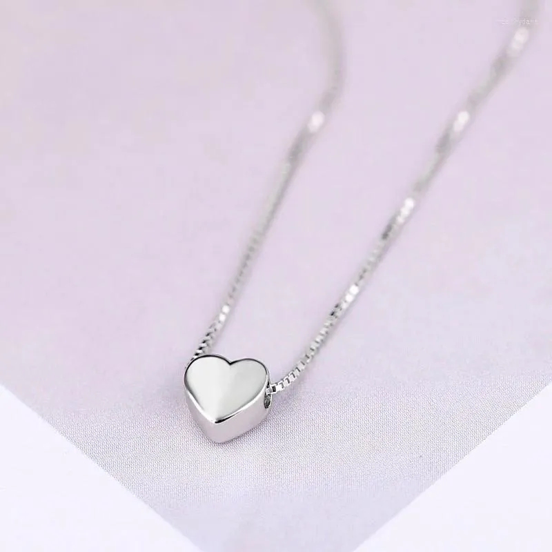 Kedjor Fashion Box Chain Love Heart Shape Pendant Choker Halsband för tjej Kvinnlig uttalande Bröllopsmycken DZ740CHAINS HEAL22