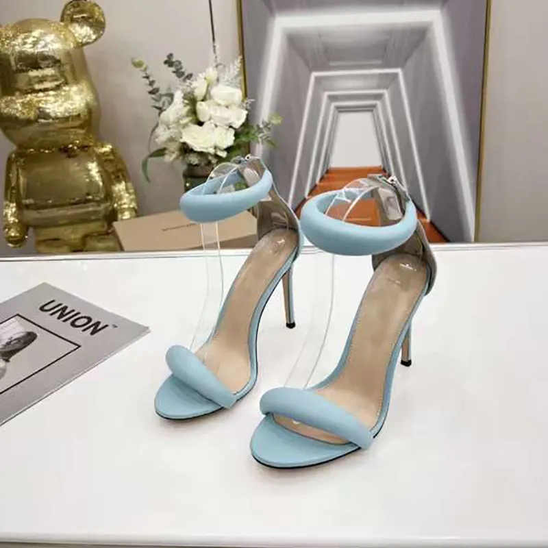 Kobiety projektant szpilki sandały buty sukienka 10.5cm obcas dla kobiet lato luksusowy projektant sandały czarny pasek na stopę obcasie NO360