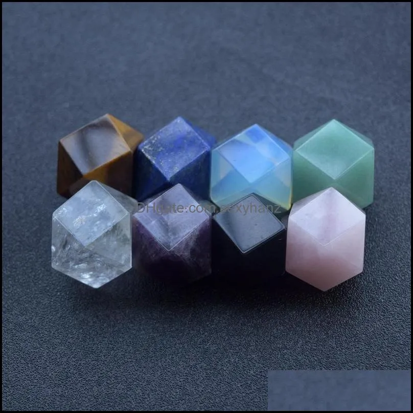 Natural Stone Crystal polyhedron Ornaments Quartz Healing Crystals Energy Reiki Gem craft Hand pieces Living Room Decoration