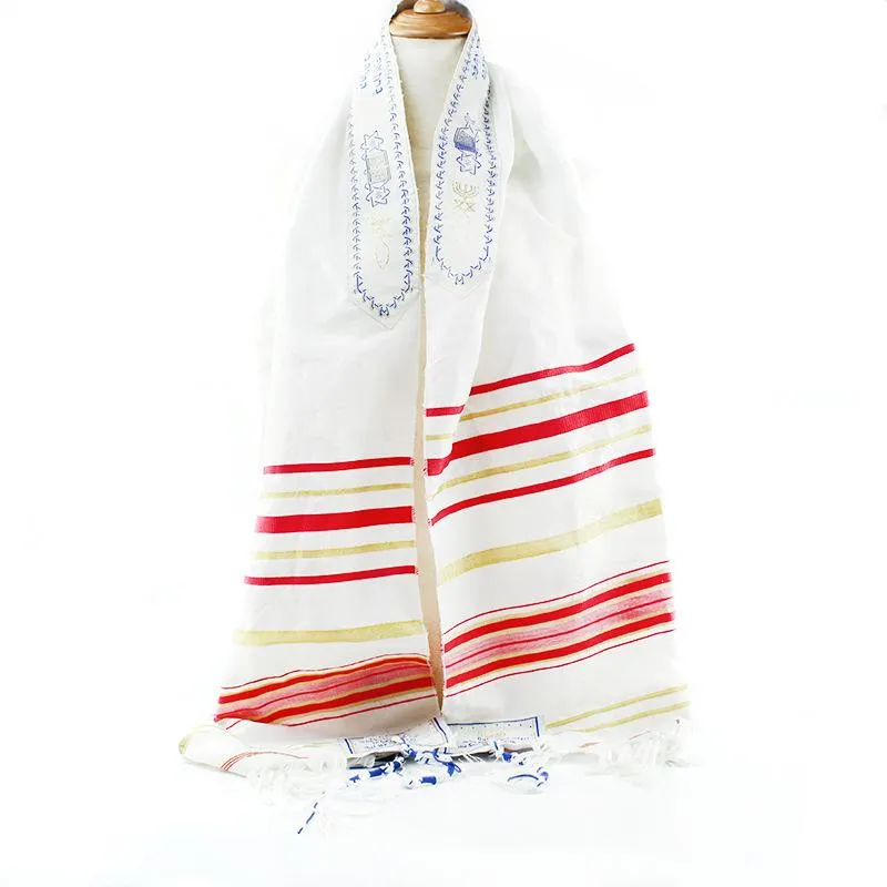 Scarves Tallit Prayer Shawl Israel 55x180cm Polyester Talit Zipper Bag Tallis Israeli Praying Scarfs Priez Wraps Talis