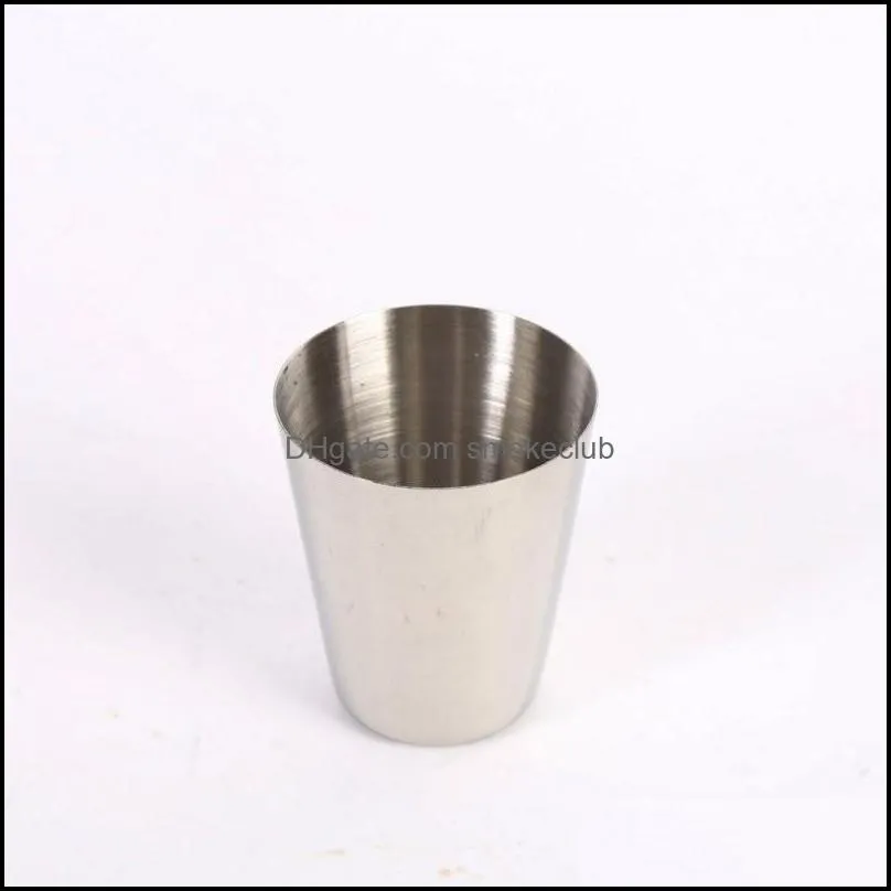 6 Pieces Stainless Steel Wine Beer Whiskey Mugs Outdoor Travel 30ml Cups Set