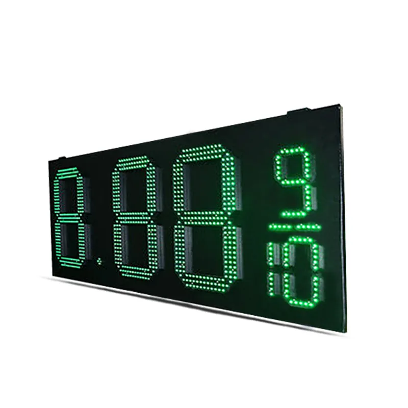 Outdoor IP53 large size green digital display 15 inch waterproof digital module front door iron box oil price screen