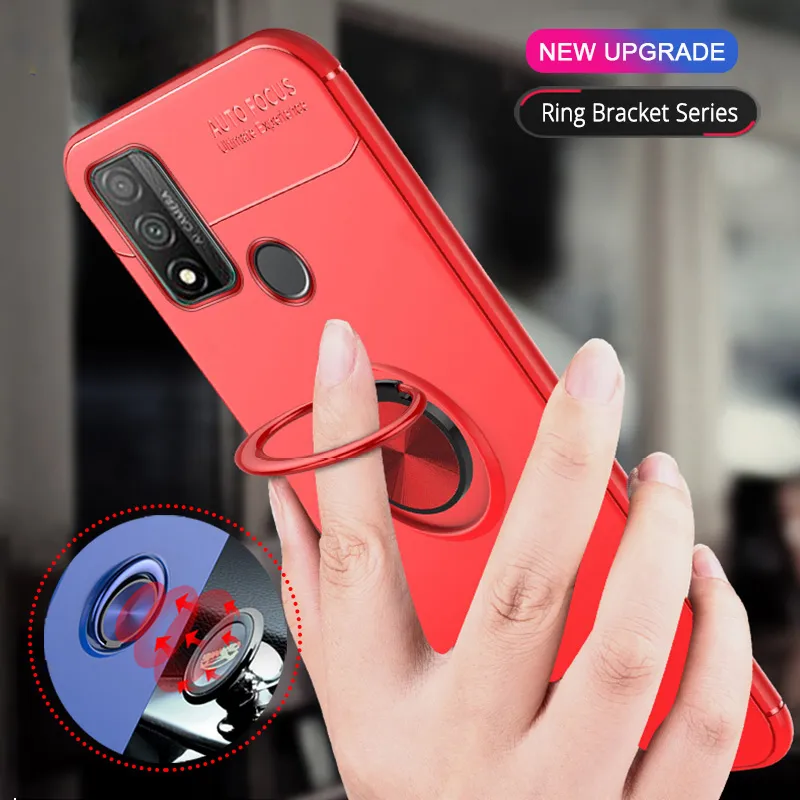 Cases For Huawei P Smart Z Pro Plus 2019 2020 Honor 20 30 Lite V20 V30 Pro Magnetic Car Stand Soft TPU Silicone Phone Back Cover