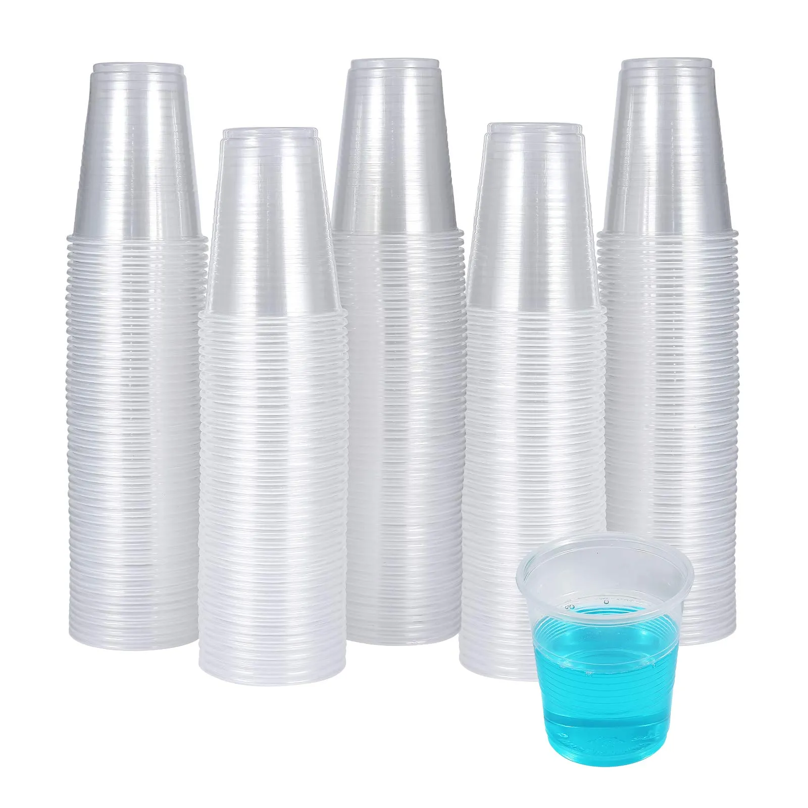 Clear Plastic Cups Disposable Bathroom Mouthwash Cups Small Espresso
