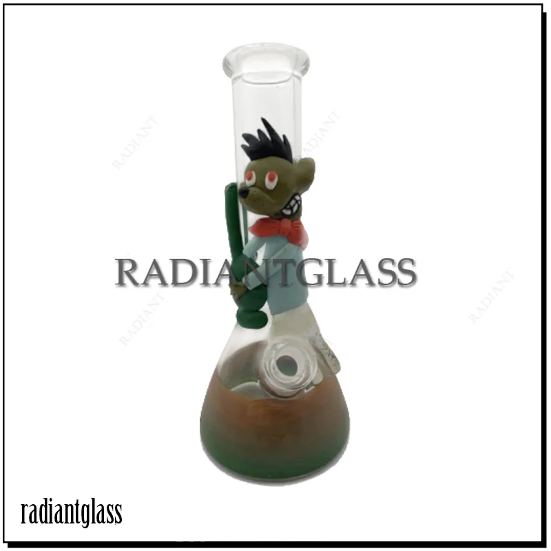 3D Zwierzę w kształcie 12,5 "Unikalne godne szklane bongs Hakahs Rury wodne Perc Perc Oil Rigs Zła postać potworów Cool Beaker Bong