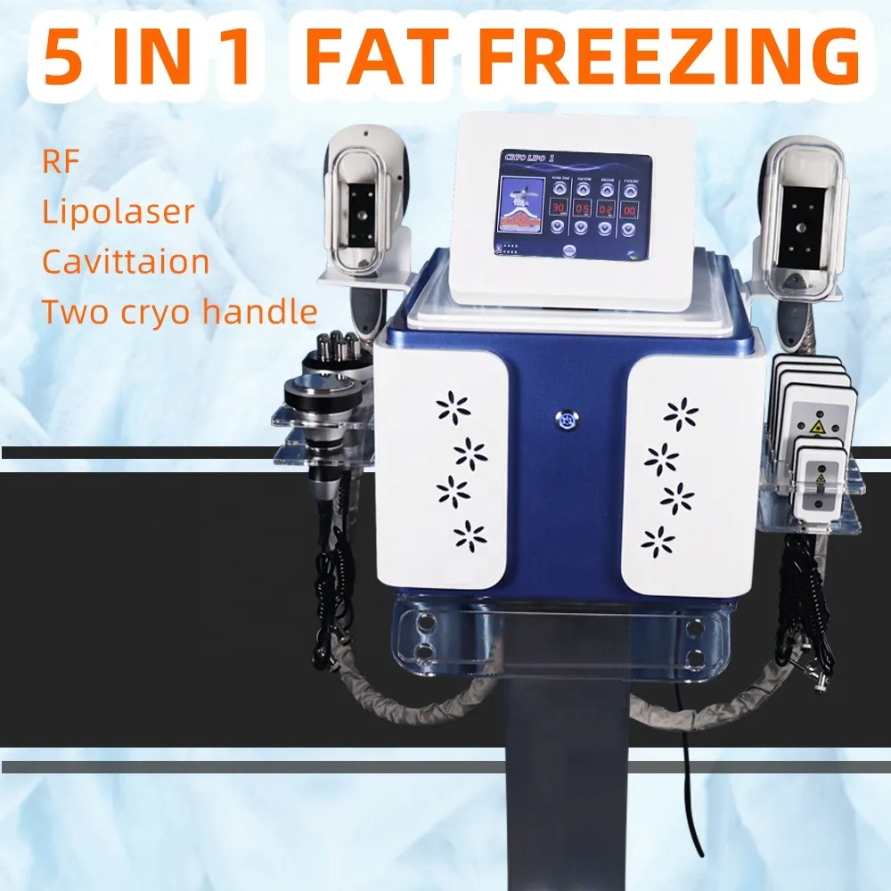 Freeze Fat Cool Body Sculpting Cellulite Freezing Cryolipolysis Machine 360 gradi Cryo Equipment tecnologia crioterapia Maniglie laser lipo cavitazione 40K