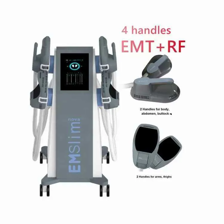 2022 Emslim 4 في 1 مع RF EMS Machine Machine العضلات الكهرومغناطيسية تحفز المعدات النحت على الجسم 7Tesla الطاقة