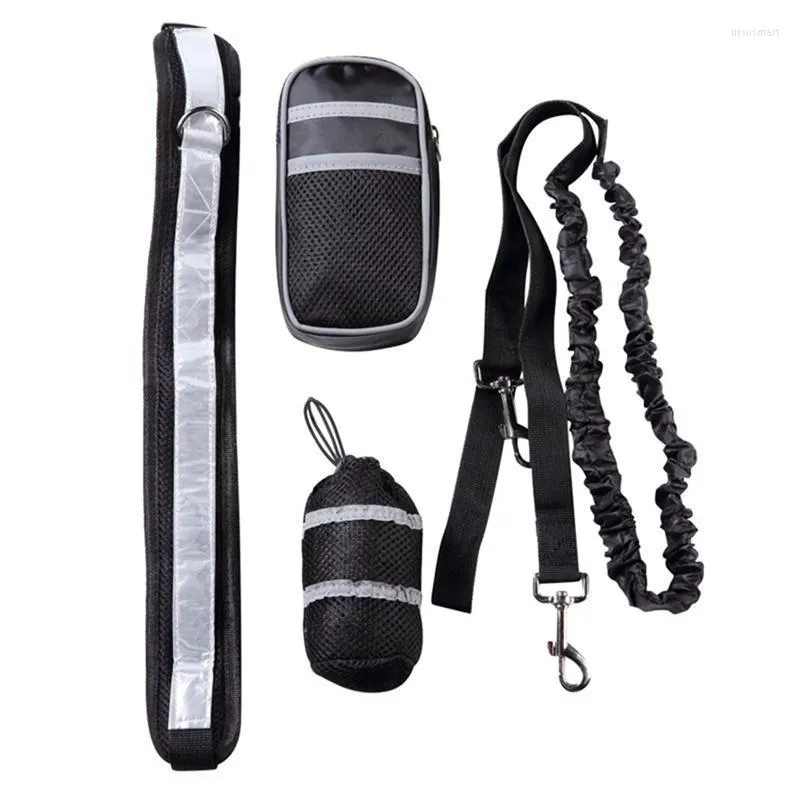 Pet Dogs Leheh Outdoor Walking Reflection Supplies Kit Treinamento de kits Handheld Strap Saco de cintura Conjunto de mãos colares de cachorro livres