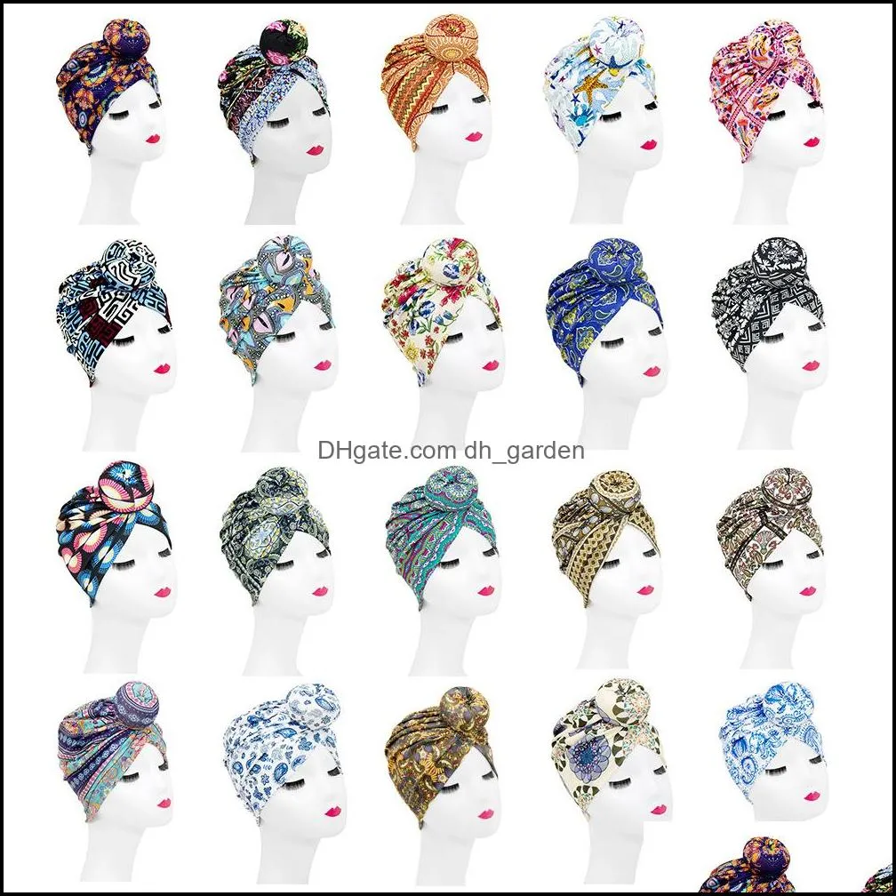 Beanie/Skl Berretti Cappelli Cappelli Sciarpe Guanti Accessori moda Stampa di cotone Donna Turbante musulmano Hijab Arabo Copricapo Hijab interno per donna