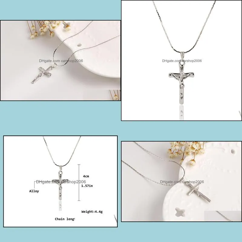 necklaces pendant fashion silver classic prom jewelry for men and women cross necklace carshop2006