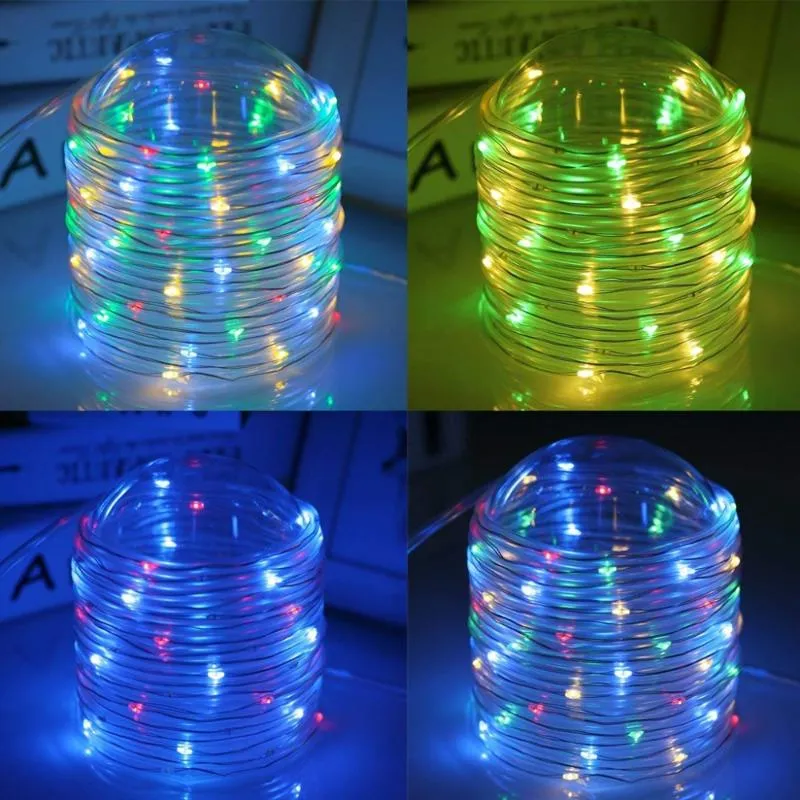 Saiten 10m LED Seilrohr String Fairy Light Lampe mit 8 Modus Remote Timer Garten Weihnachtsfeier Hochzeitsurlaub erleuchtet