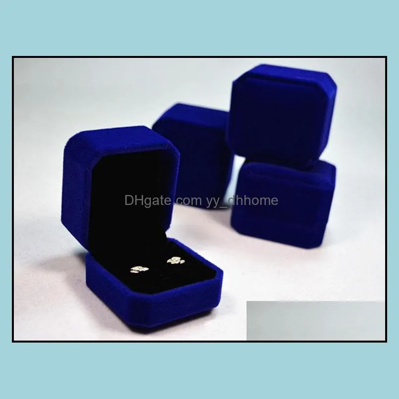 velvet jewelry boxes 5*5.5*4cm ring earrings box packing cajas de regalo gift boxes caixas para presente wholesale free ship0016pack