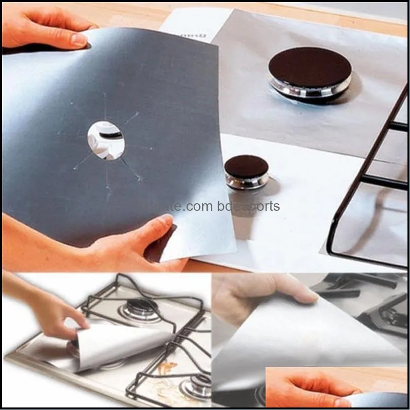 27*27cm Stove Protector Cover Liner Gas Stove Protector Gas Stove Stovetop Burner Protector Kitchen Accessories Mat Cooker Cover 5548