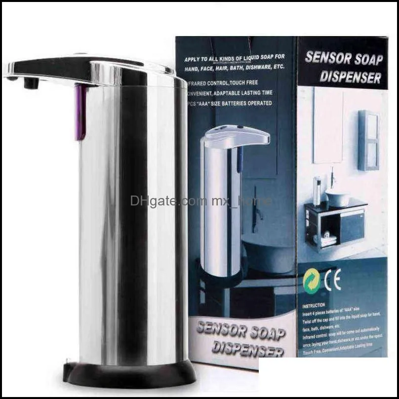 kitchen automatic liquid dish soap dispenser bathroom touchless stainless steel hand sanitizer modern intelligence champagne color vtm