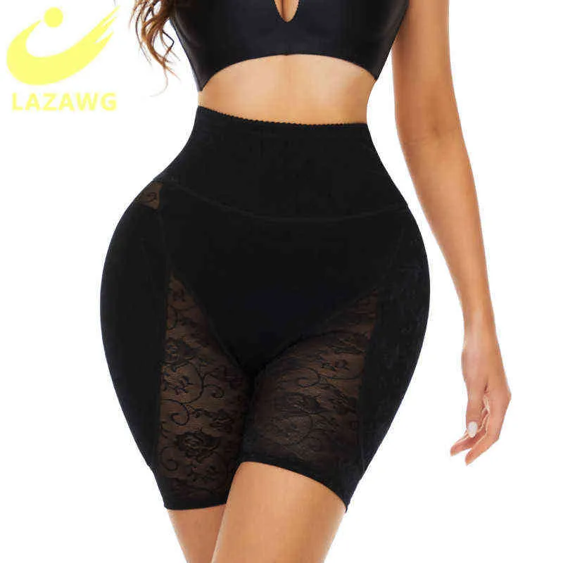 LAZAWG Frauen Butt Lifter Taille Trainer Body ShaperTummy Control Shapewear Strap Booty Gepolsterte Fake Ass Sexy Hip Enhancer Höschen Y220411