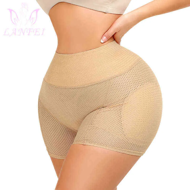 Lanfei Booty Pad Külot Kalça Geliştirici Dikişsiz Pantolon Kadınlar Shapewear Popo Kaldırıcı Push Up Sahte Butt Kalça Vücut Şekillendirici İç Çamaşırı Y220411