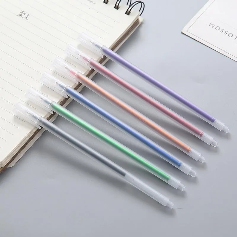 Gelstifte 40 Stück Persönlichkeit Kreatives Briefpapier Einfacher Stil ohne Druck Transparenter sandfarbener Stift Neutrale frische Hand