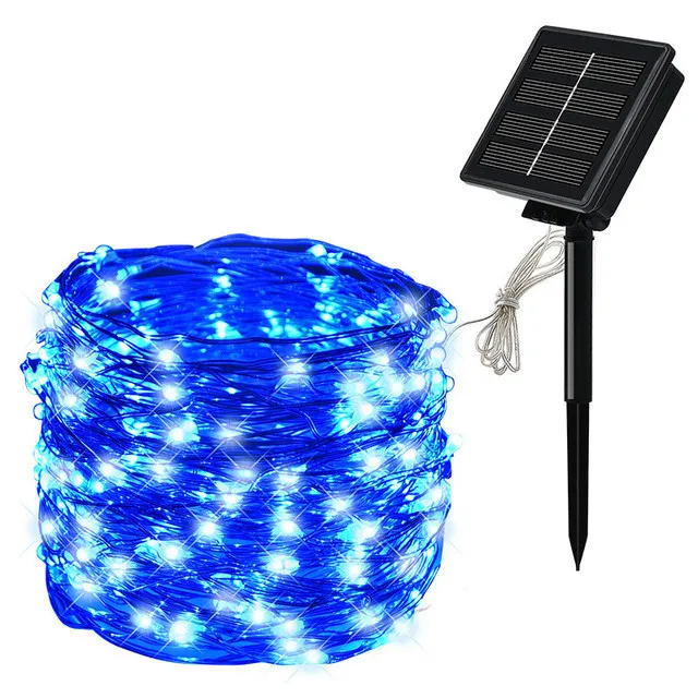 LED Solar Lights Lamp Outdoor 10M LEDs String Waterproof Holiday Party Garland Garden Christmas