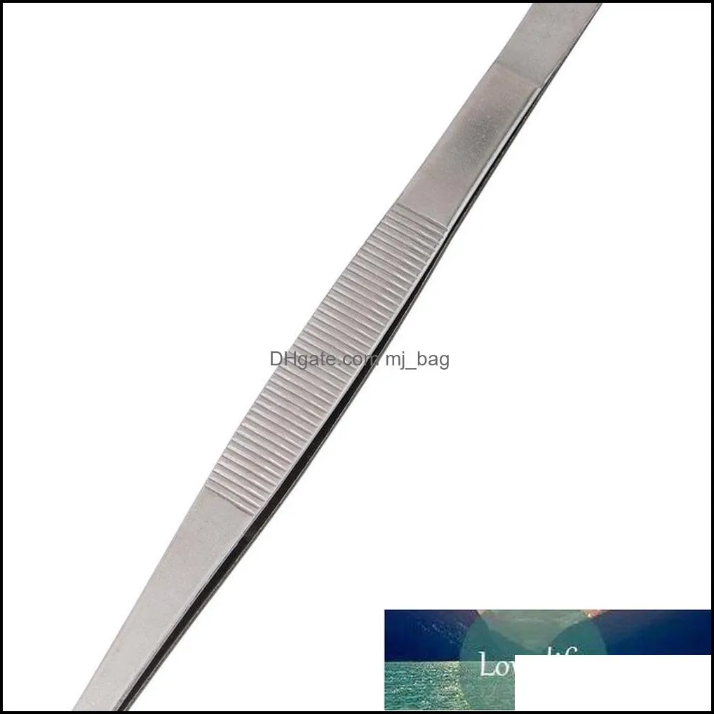 Extra-long 30CM/12 Inch Stainless Steel Kitchen Grill Tweezers BBQ Food Oven Salad Fish Serving Tongs Barbecue Tool