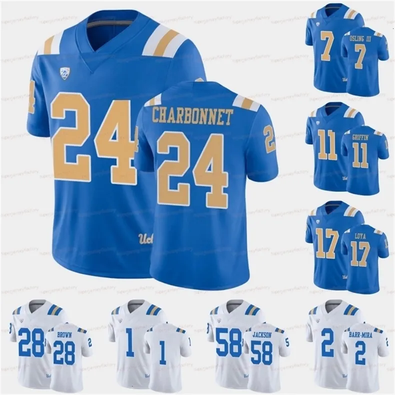 UF CEOA3740 NCAA UCLA Bruins Jersey Zach Charbonnet Logan Loya Mo Osling III Nicholas Barr-Mira Paul Grattan Chase Griffin Josiah Norwood