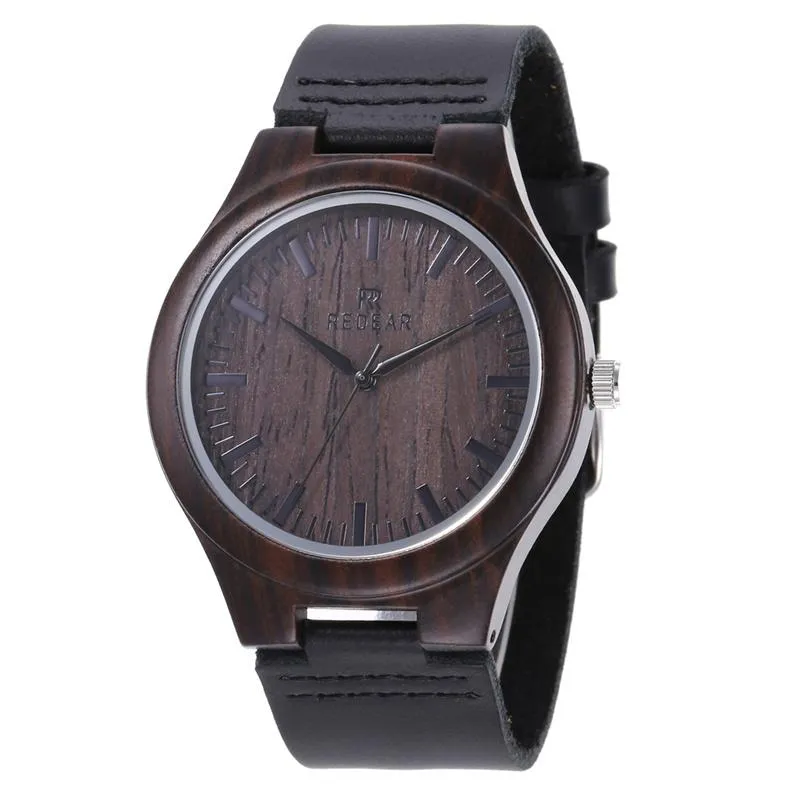 Orologi da polso REDEAR Orologio da uomo in legno Orologi al quarzo in legno In regalo Orologio da uomo di qualità Relogio Masculino