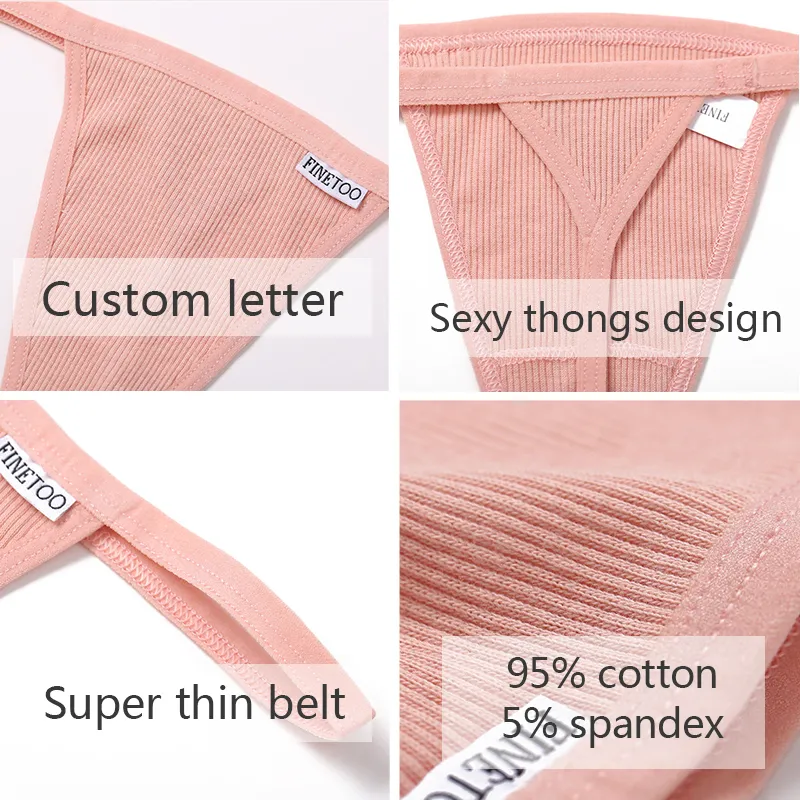 FINETOO /Cotton Thong Sexy G String Panties M XL Girl Underpants