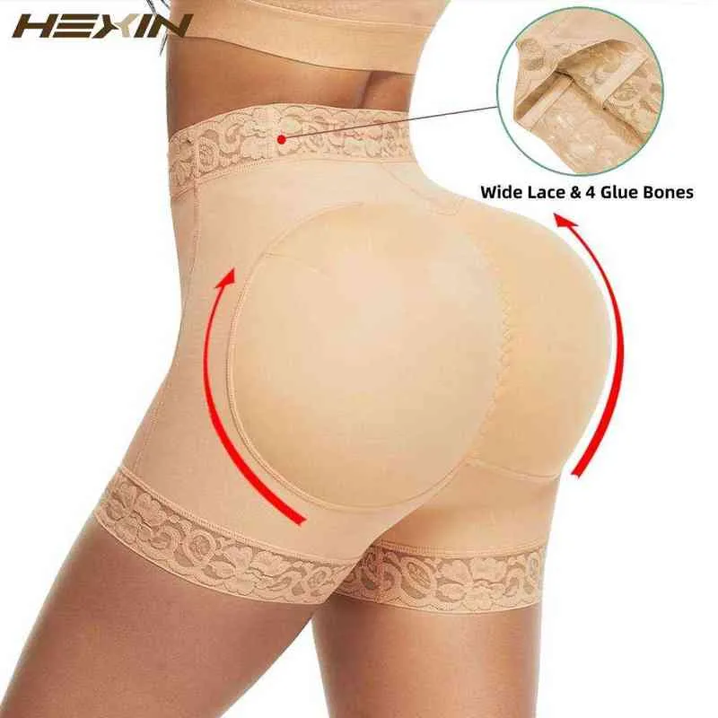 Heksin Women Butt Lifter Wyściełane Shapewear Briefs Hip Enhancer Blis Control Mettie