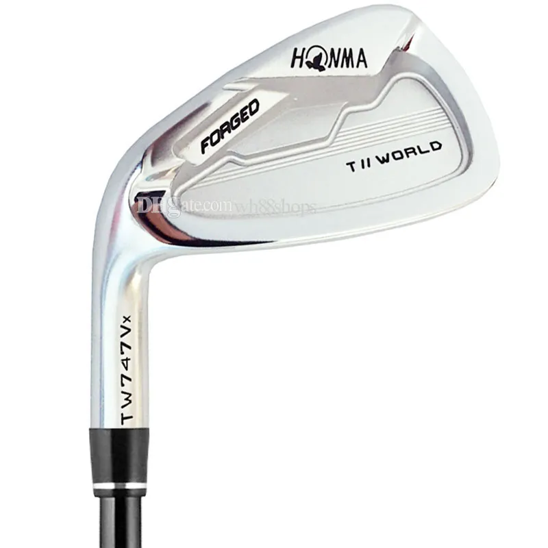 Men de golf gauche Iron Honma Tw747 Vx Golf Clubs 4-9p Club Iron Set R / S Flex Graphite ou Steel Shaft