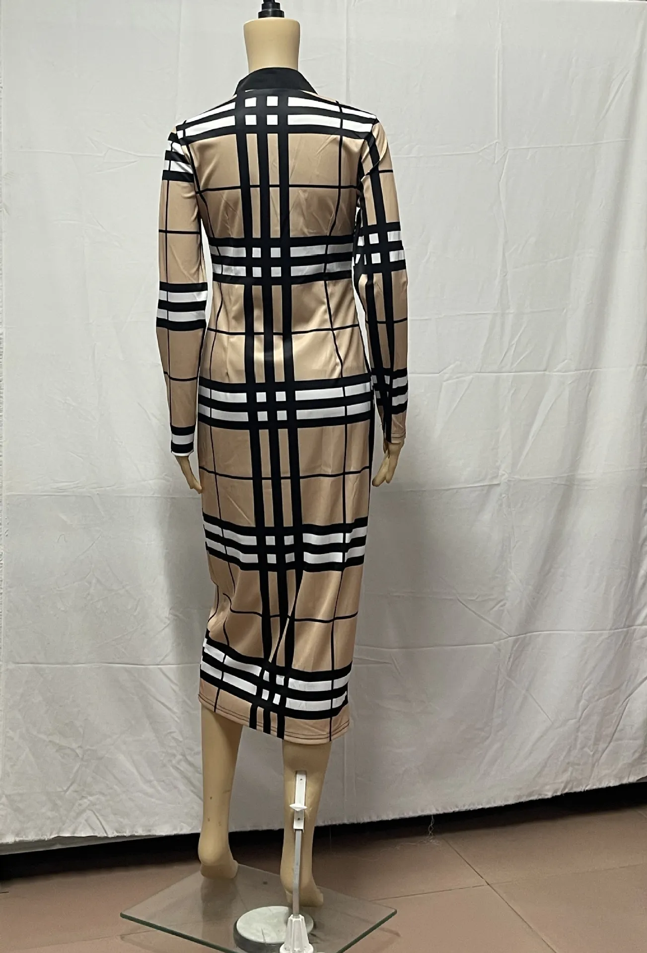 Womens Sexy Dress Casual Dresses Plus Size Womens Plaid Fashion