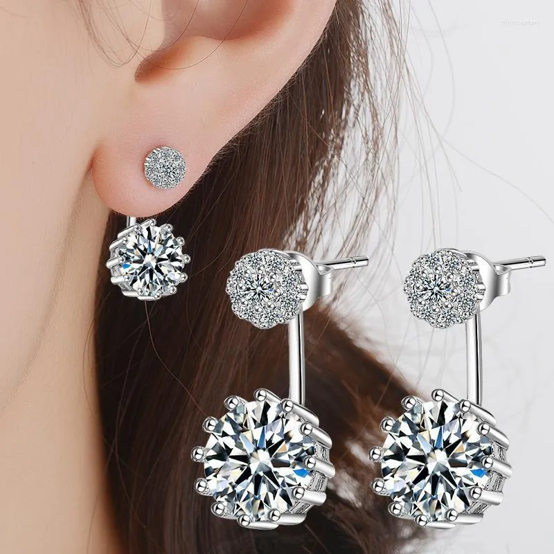 Stud Utimtree Earrings Silver 925 Earring For Women Jewelry CZ Stone Fashion Statement Party Crystal BrincosStud Mill22