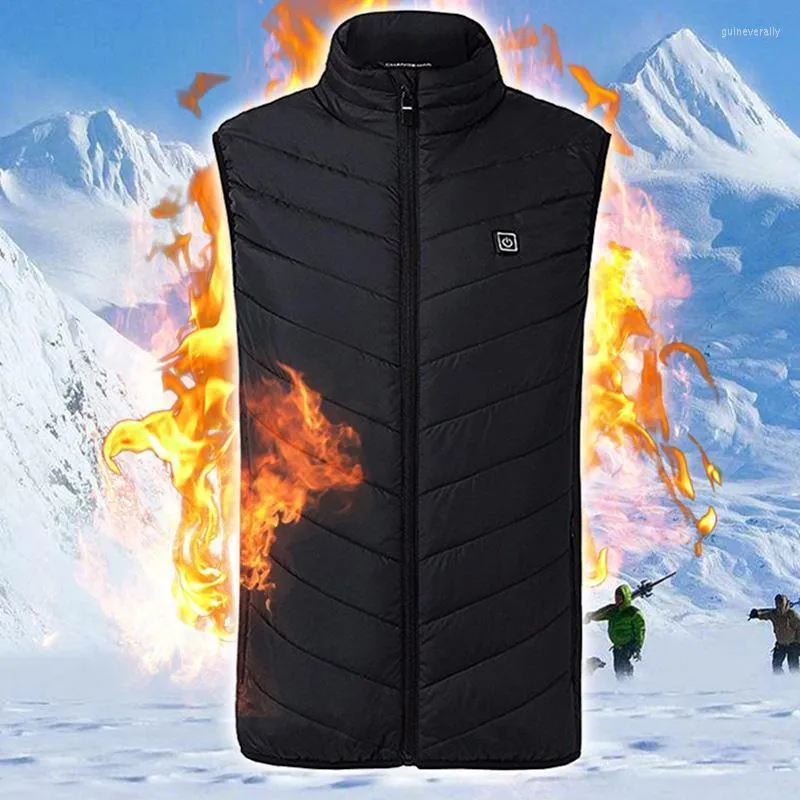 Gilet da uomo Donna Uomo Gilet riscaldato elettrico Giacca Giacche USB Warm Up Cappotti riscaldanti Scaldamuscoli da uomo Cappotto invernale Abbigliamento termico Guin22