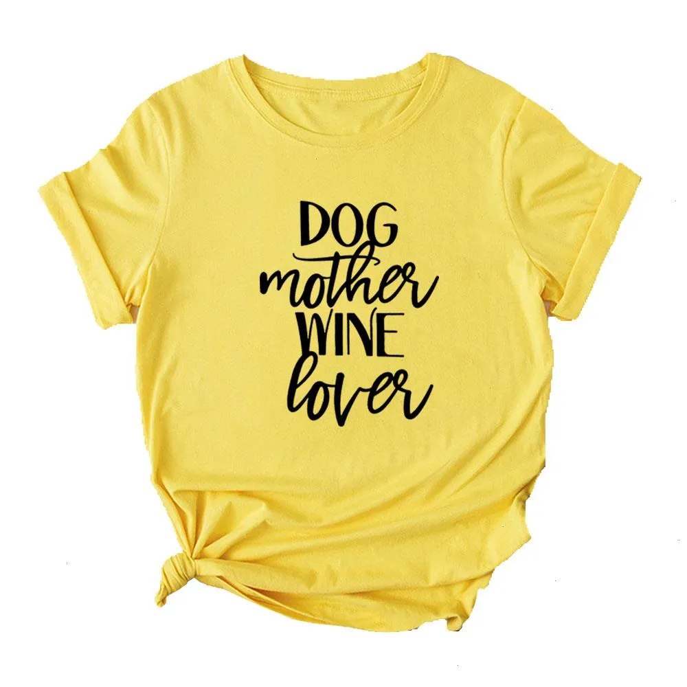 개 마더 와인 애호가 티셔츠 여자면 엄마 마시는 짧은 소매 재미있는 그래픽 티