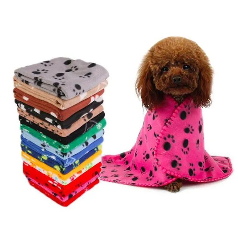 60*70 cm Nya stilar Pet Dog Soft Filt Autumn och Winter Cat Dog Filt Puppy Fleece Warmer Tower Handduk Mat Pet Cushion Sleep Pad Pet Supplies BM22