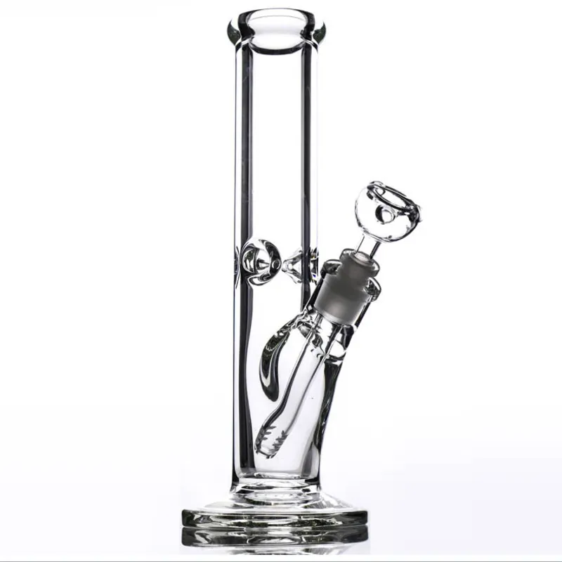 Hookahs 30 cm 9mm bongs glas tjock oljerigg rak bubbler klassisk design vattenrör supertunga med röktillbehör