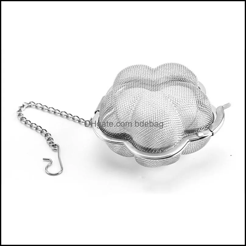 Stainless Steel Teas Strainer Tools Creativity Plum Shape Home Coffee Vanilla Spice Filter Diffuser Household Tea Infuser RRF14165