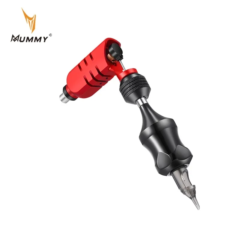 Mummy Rotary Tattoo Machine Gun Durable Grip Aluminum Alloy Liner Shader RCA Connector Cord Makeup Pen 220617
