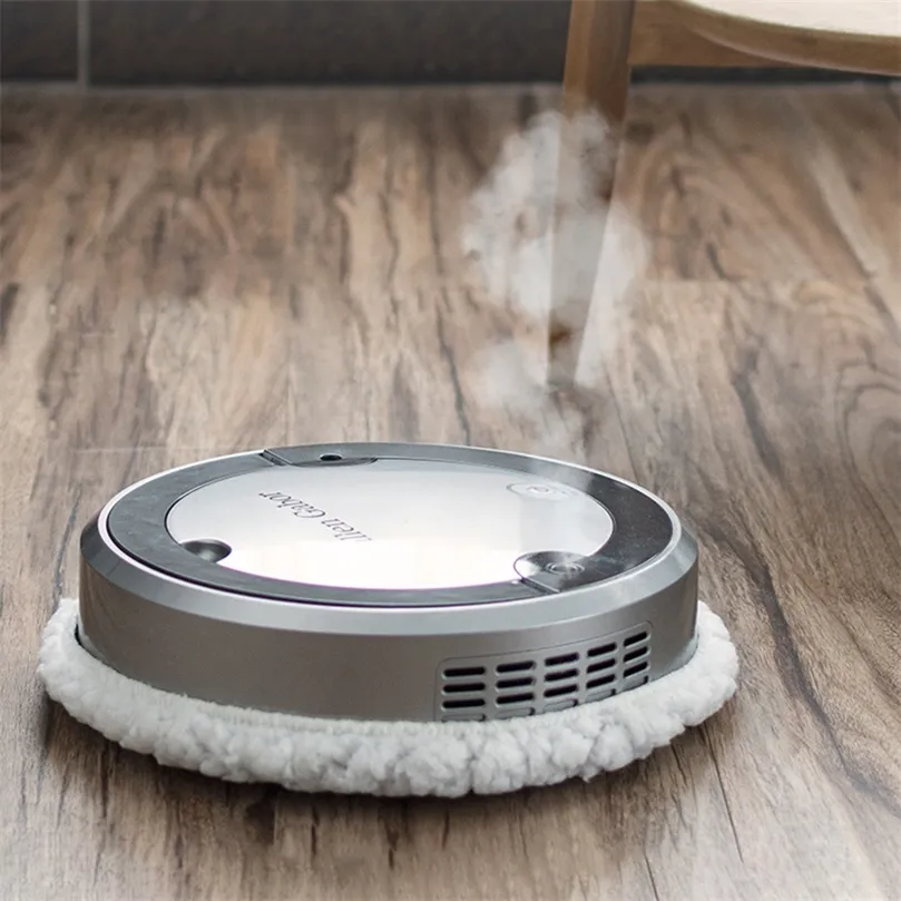 Automatic Intelligent Mopping Robot Vacuum Cleaner Sweeper Mist Spray Dry Wet Mopping Machine Charging Carpet Dust Collector 220408