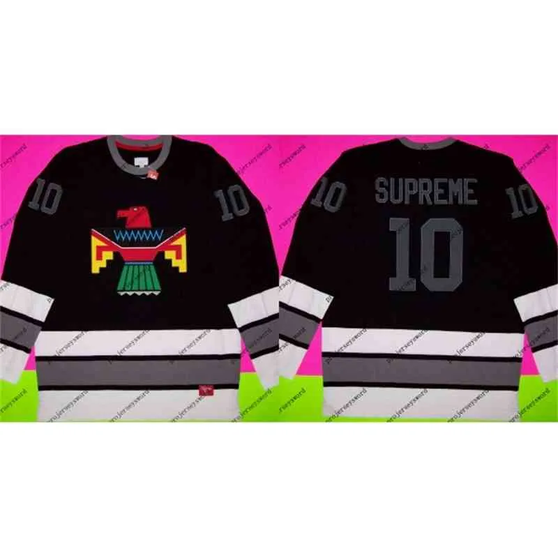 Sj98 10 SUPRE Hockey Jersey Pullover Real Full Embroidery