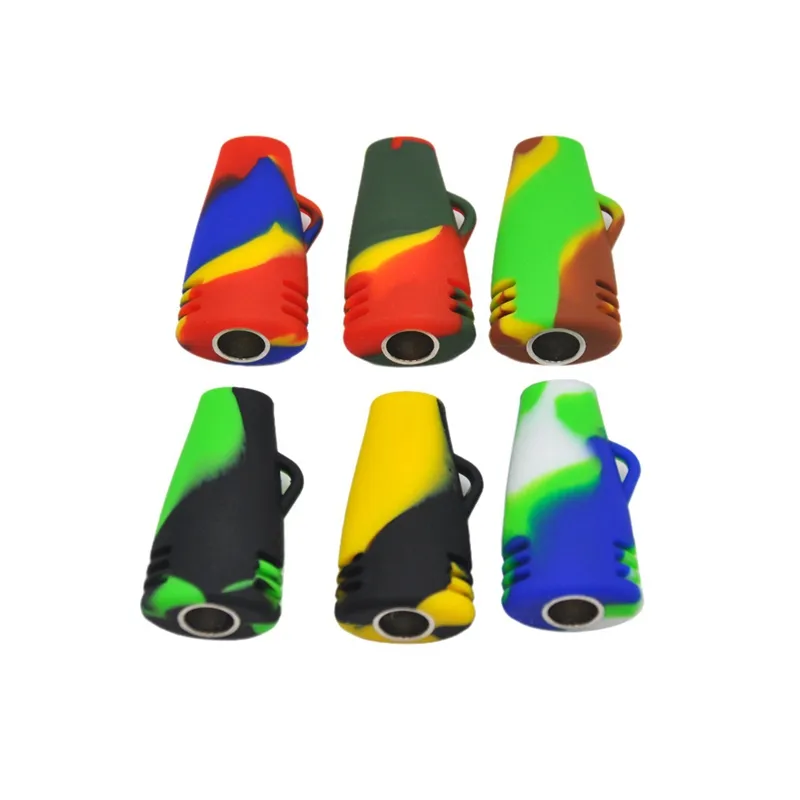 Ultimi silicone colorato mini fumo secco erba tabacco metallo ciotola handpipes cordino portatile anelli design innovativo portasigarette di alta qualità dhl