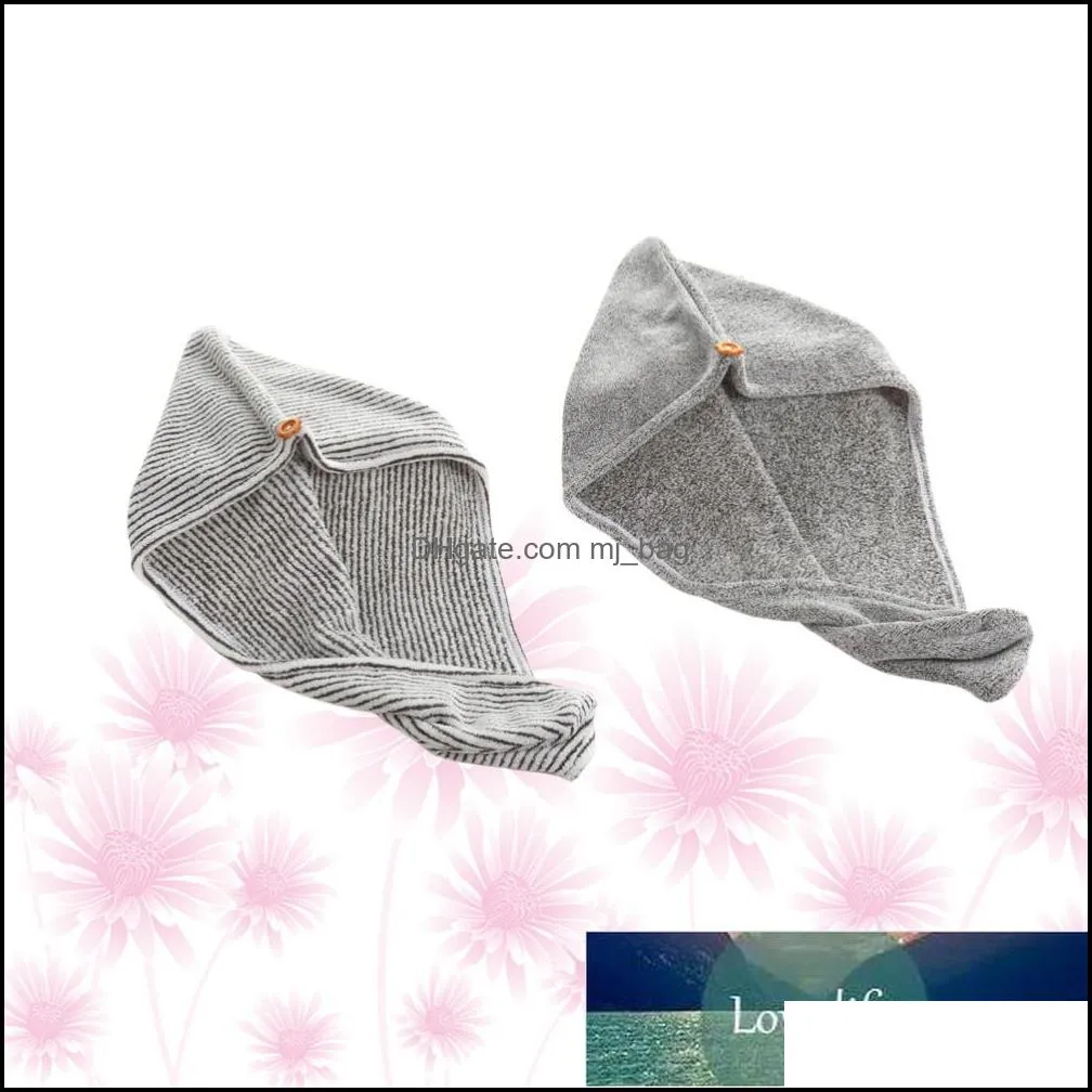 2Pcs Quick Drying Towel Hair Cap Bamboo Charcoal Fiber Dry Absorbent Accessories for Girls Ladies