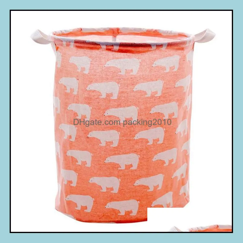 folding laundry basket flamingo printed home storage barrel standing toys clothing storages bucket laundrys organizer holder pouch